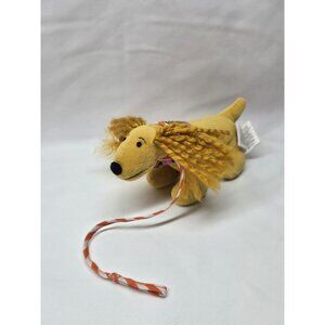 Groovy Girls Pet Dog Joji W/ collar 2000 Manhattan toy Plush 5.5" long x 3" tall